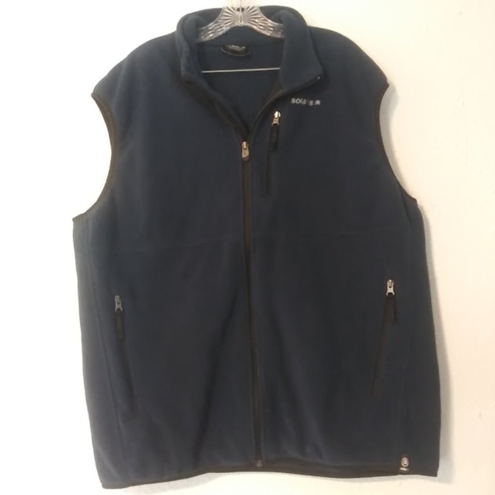 Solaris Men's 2XL navy blue fleece vest